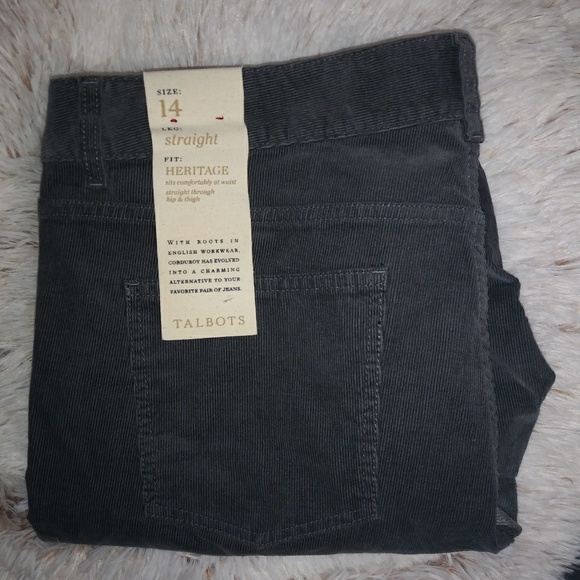 Talbots Pants - Talbots Heritage Gray Cords Pants Sz 14 Plus